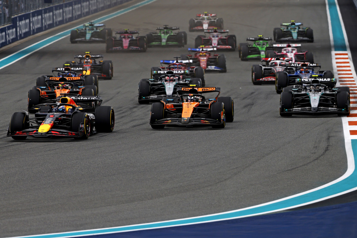 Max Verstappen at the start of the 2025 Miami Grand Prix.