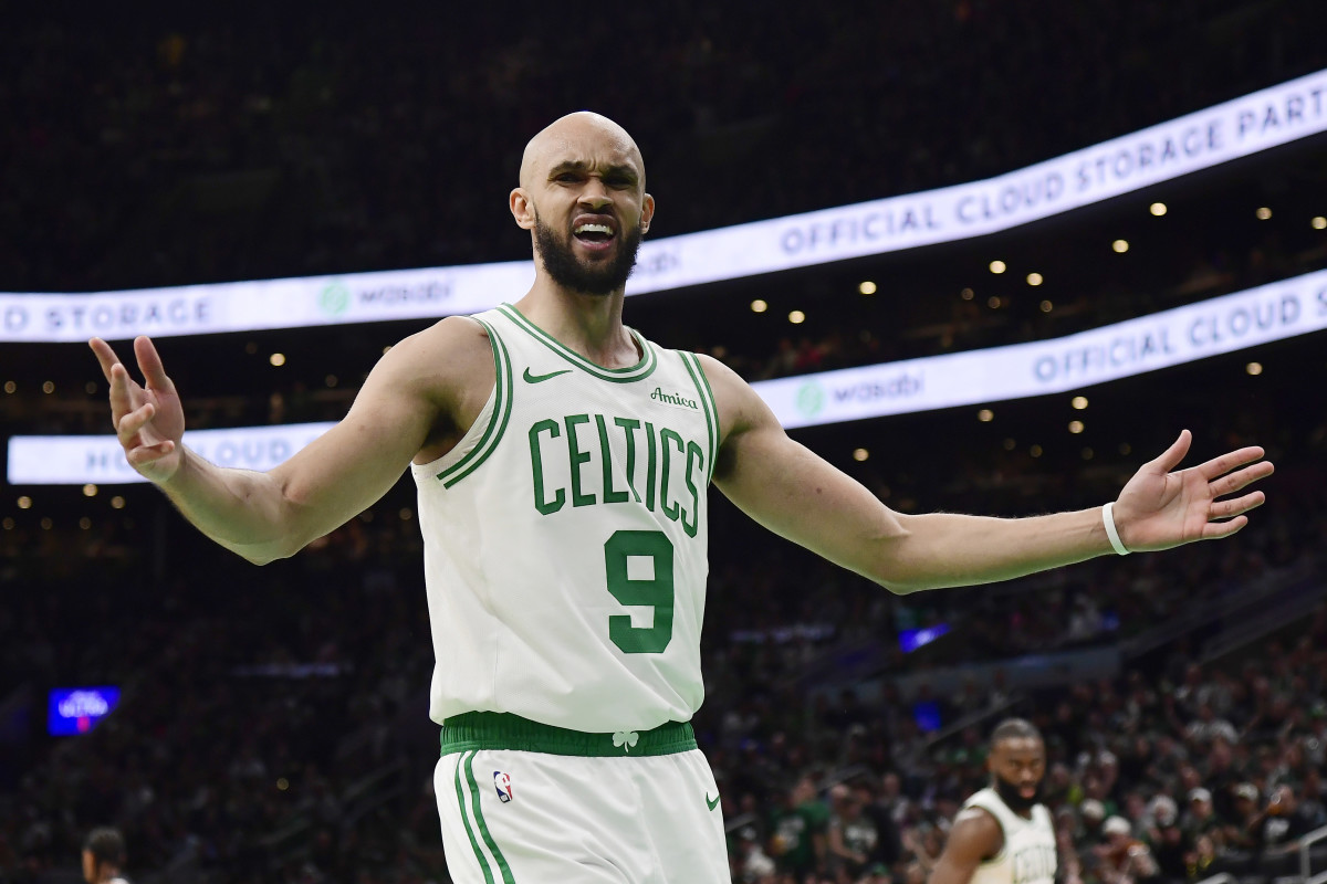 Boston Celtics guard Derrick White (9)