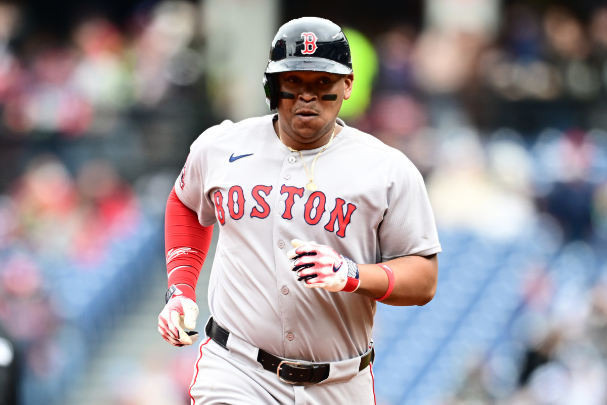 Boston Red Sox designated hitter Rafael Devers (11).