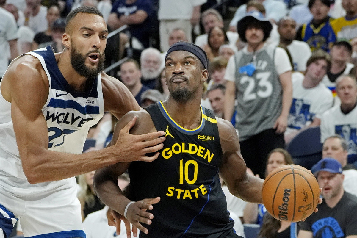 Jimmy Butler goes up against Rudy Gobert.