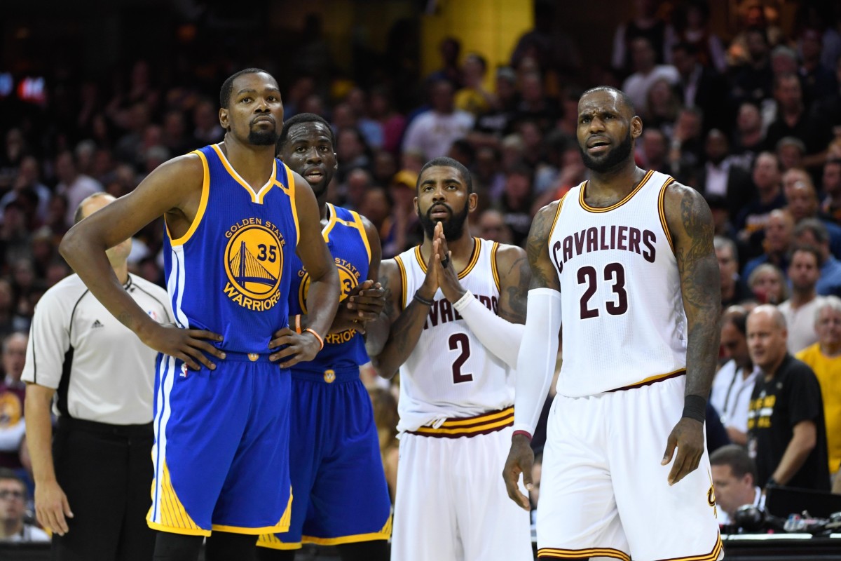 Kevin Durant, Draymond Green, Kyrie Irving and LeBron James.
