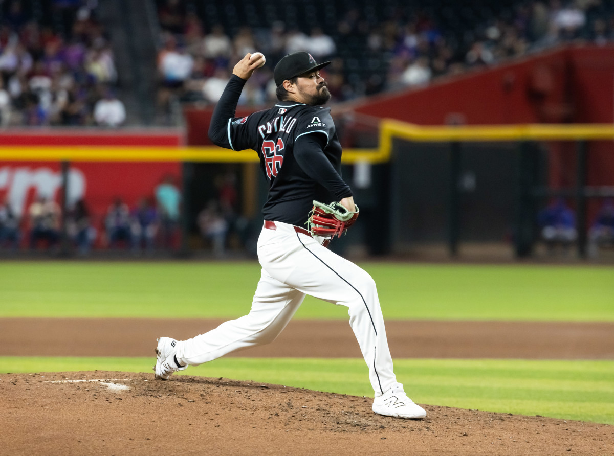 Arizona Diamondbacks pitcher Jose Castillo (66).