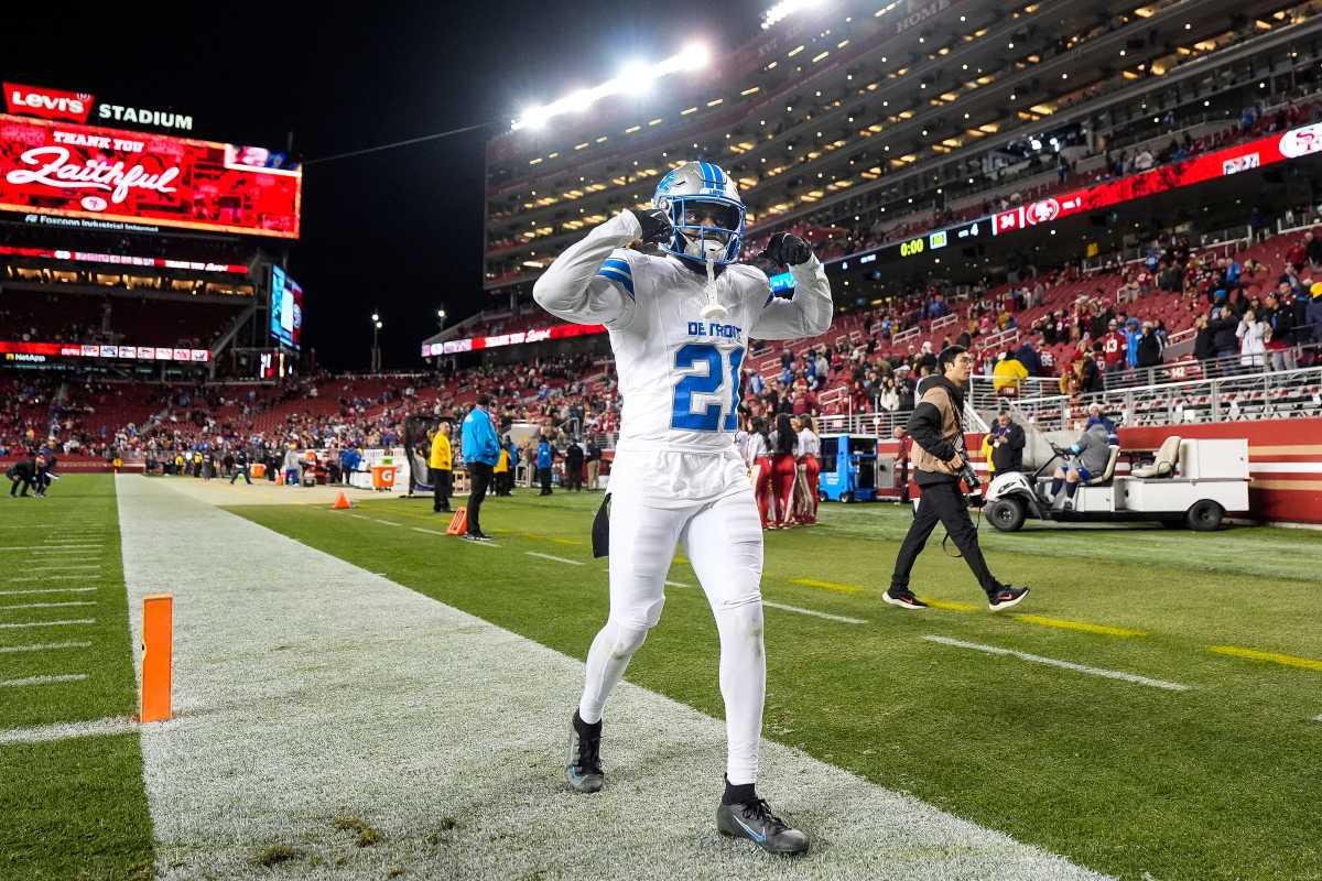 Amik Robertson of the Detroit Lions.