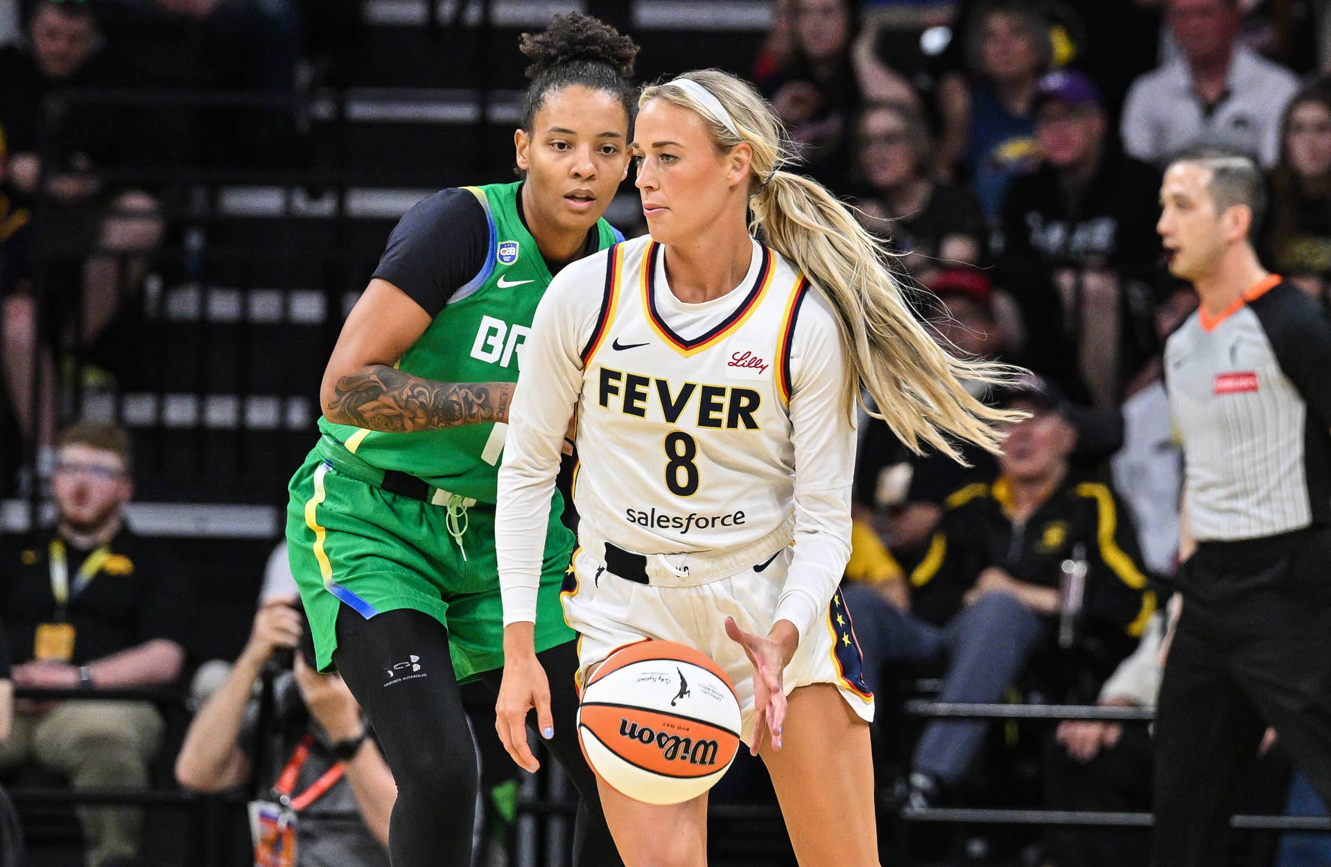 thumbnail image 2 of Caitlin Clark| Sophie Cunningham| Indiana Fever Inspired Shirt - In A Sophie Cunningham Indiana Fever Inspired Shirt In A World Full Of Bullies Be A Sophie T Shirts 2 of 11