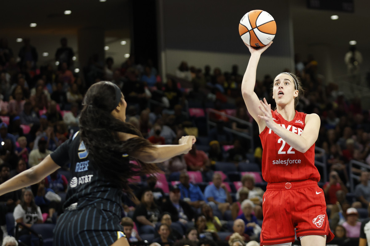 Indiana Fever guard Caitlin Clark and Chicago Sky forward Angel Reese