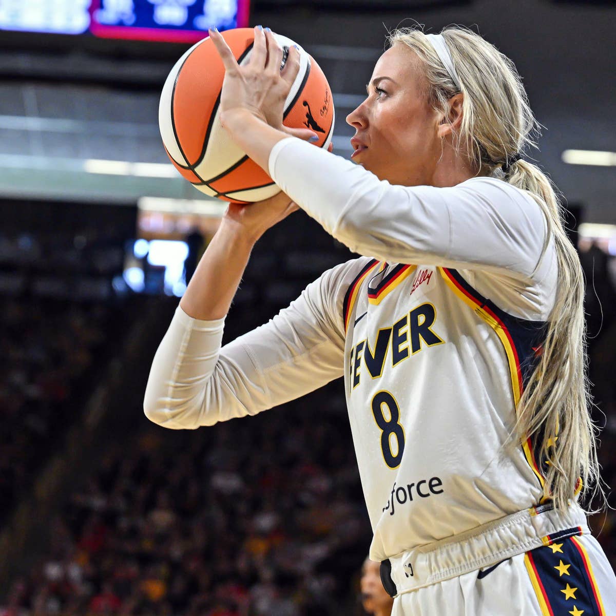 thumbnail interactive-video image 1 of Caitlin Clark| Sophie Cunningham| Indiana Fever Inspired Shirt - In A Sophie Cunningham Indiana Fever Inspired Shirt In A World Full Of Bullies Be A Sophie T Shirts 1 of 11