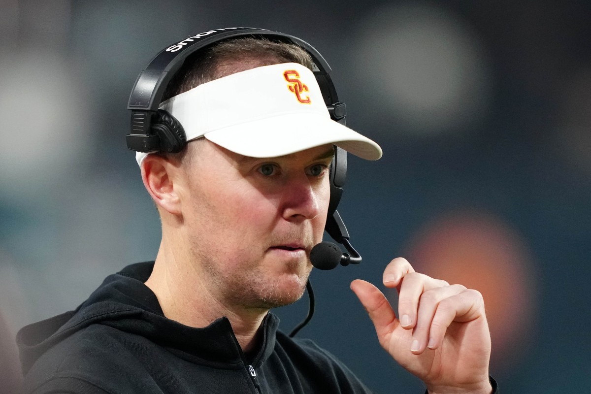 Southern California Trojans head coach Lincoln Riley.