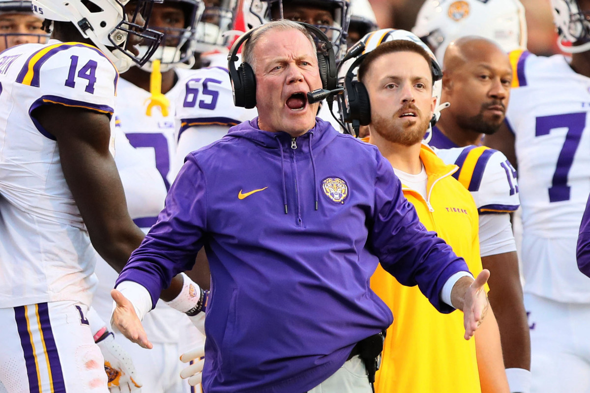 LSU Tigers head coach Brian Kelly
