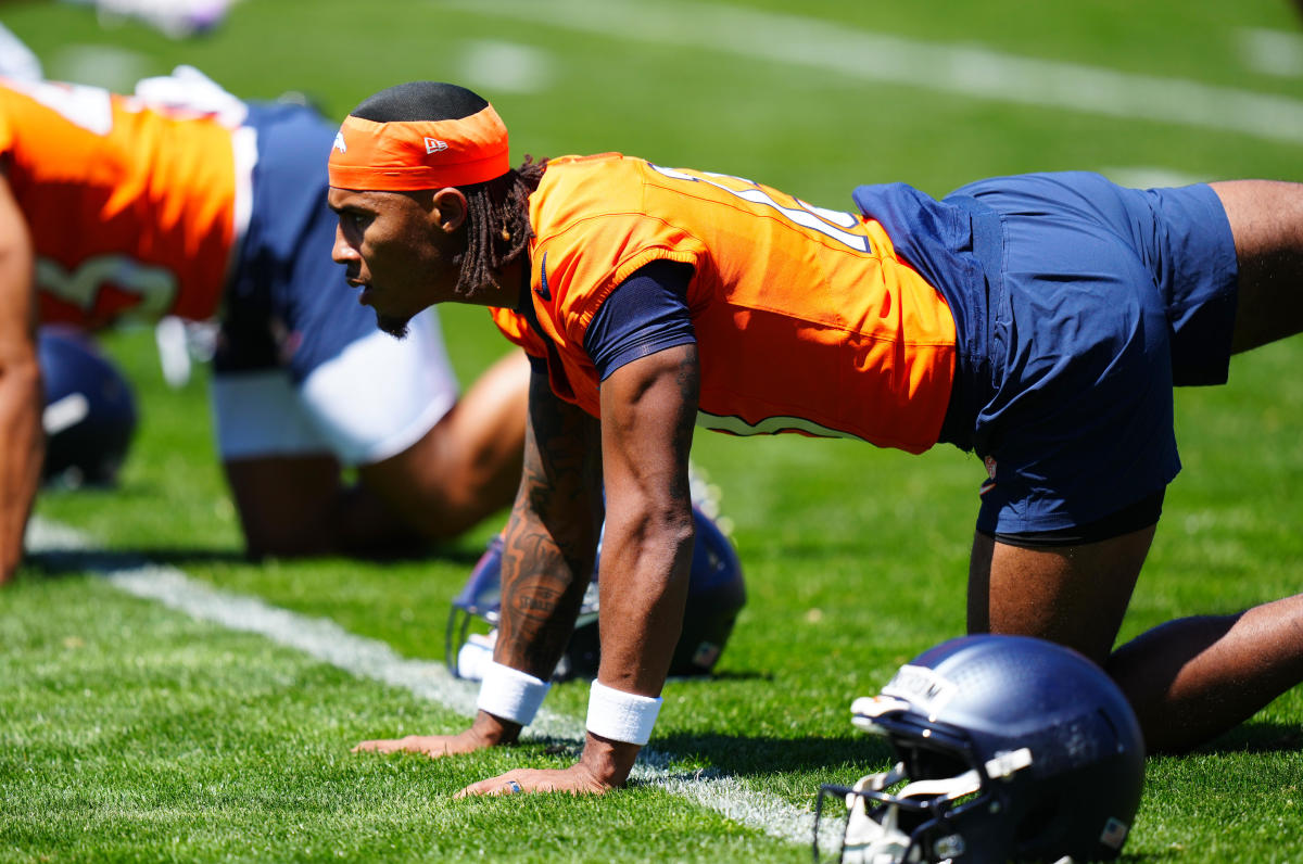 Denver Broncos wide receiver Pat Bryant (13) during rookie minicamp at Broncos Park Powered by CommonSpirit.