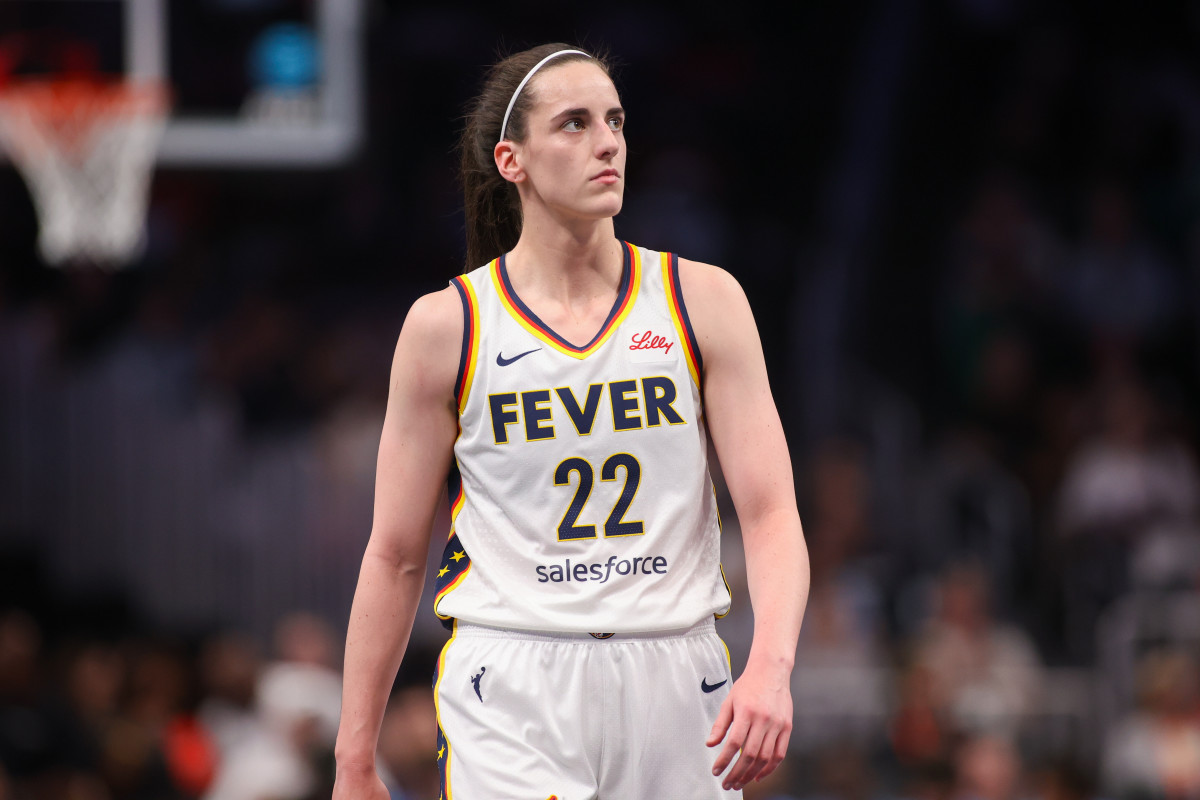 Indiana Fever guard Caitlin Clark in action against the Atlanta Dream