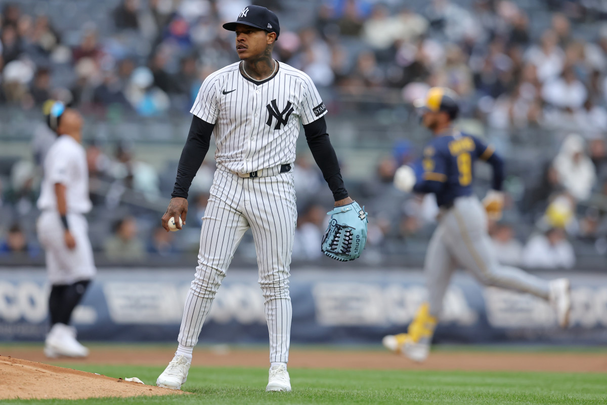 New York Yankees starting pitcher Marcus Stroman (0)
