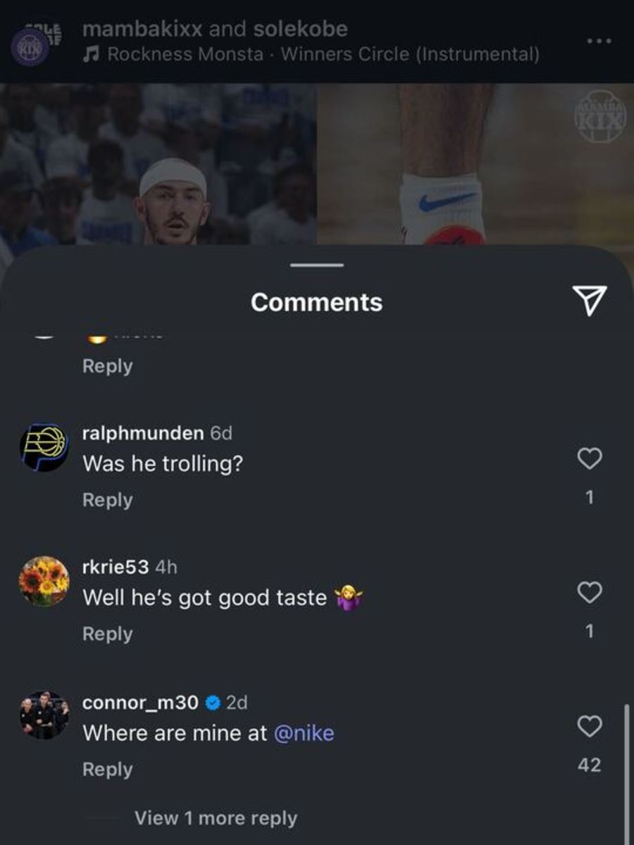 Connor McCaffery's comment to Nike.
