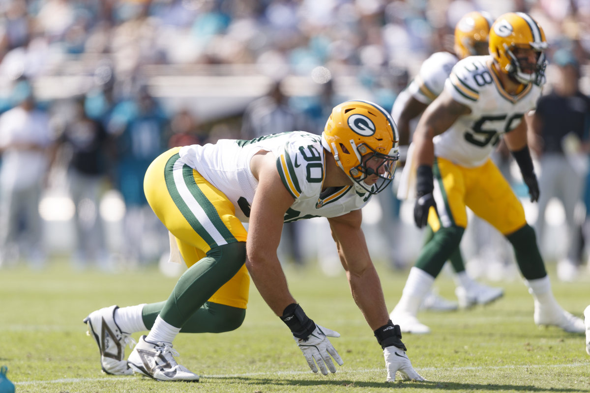 Green Bay Packers defensive lineman Lukas Van Ness.
