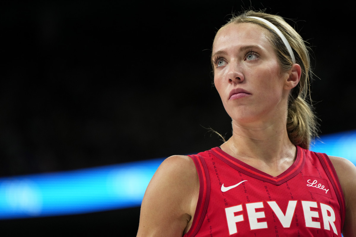 Indiana Fever guard Lexie Hull congratulated teammate Kelsey Mitchell's All-Star selection. 