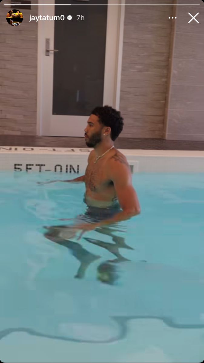 Jayson Tatum shows snippet of his rehab efforts.