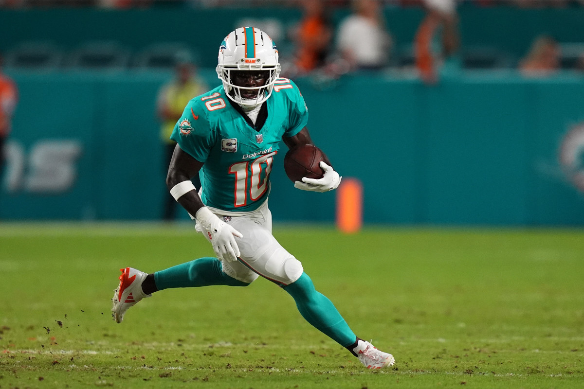 Tyreek Hill of the Miami Dolphins