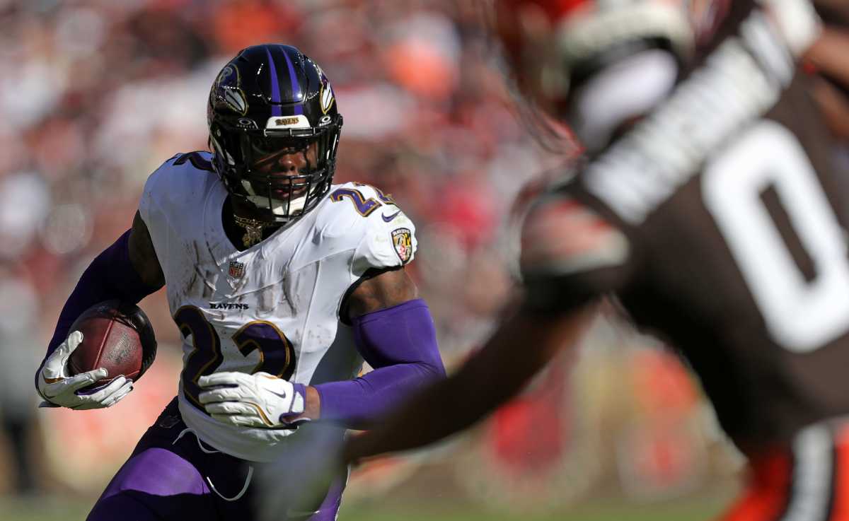 Baltimore Ravens running back Derrick Henry in action.