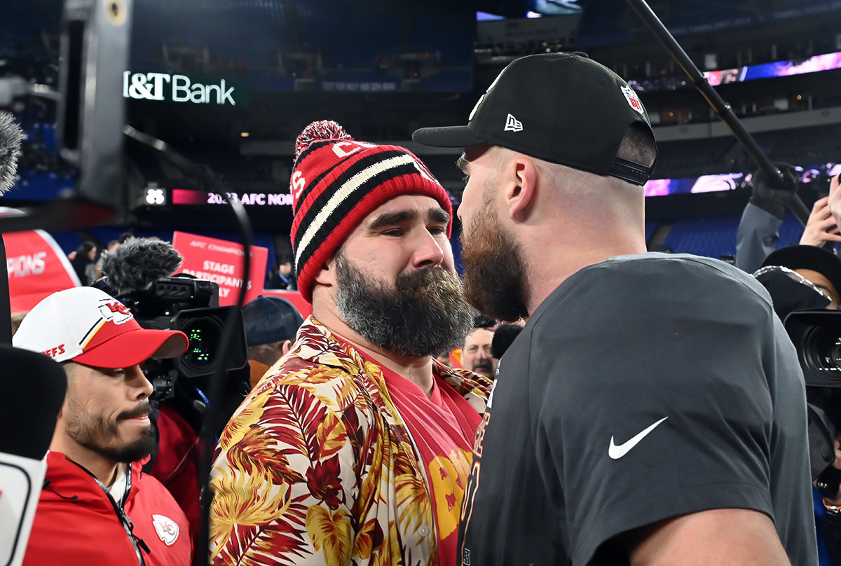 Jason Kelce and Travis Kelce