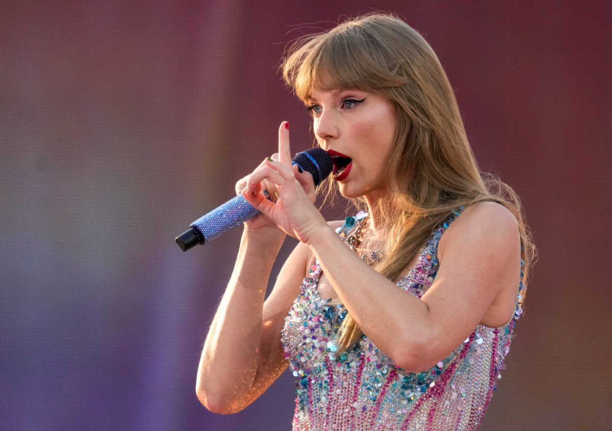 Taylor Swift performs at Paycor Stadium on June 30, 2023.