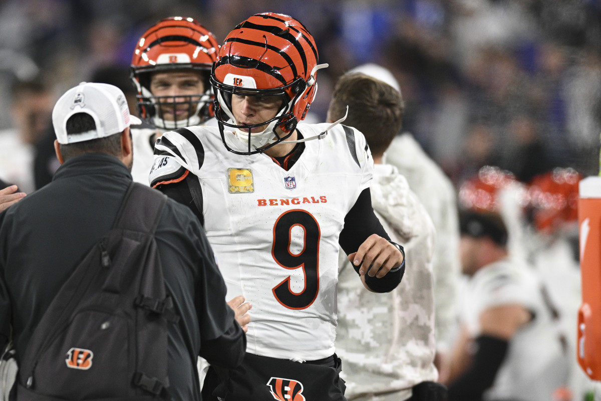 Cincinnati Bengals QB Joe Burrow against the Baltimore Ravens.