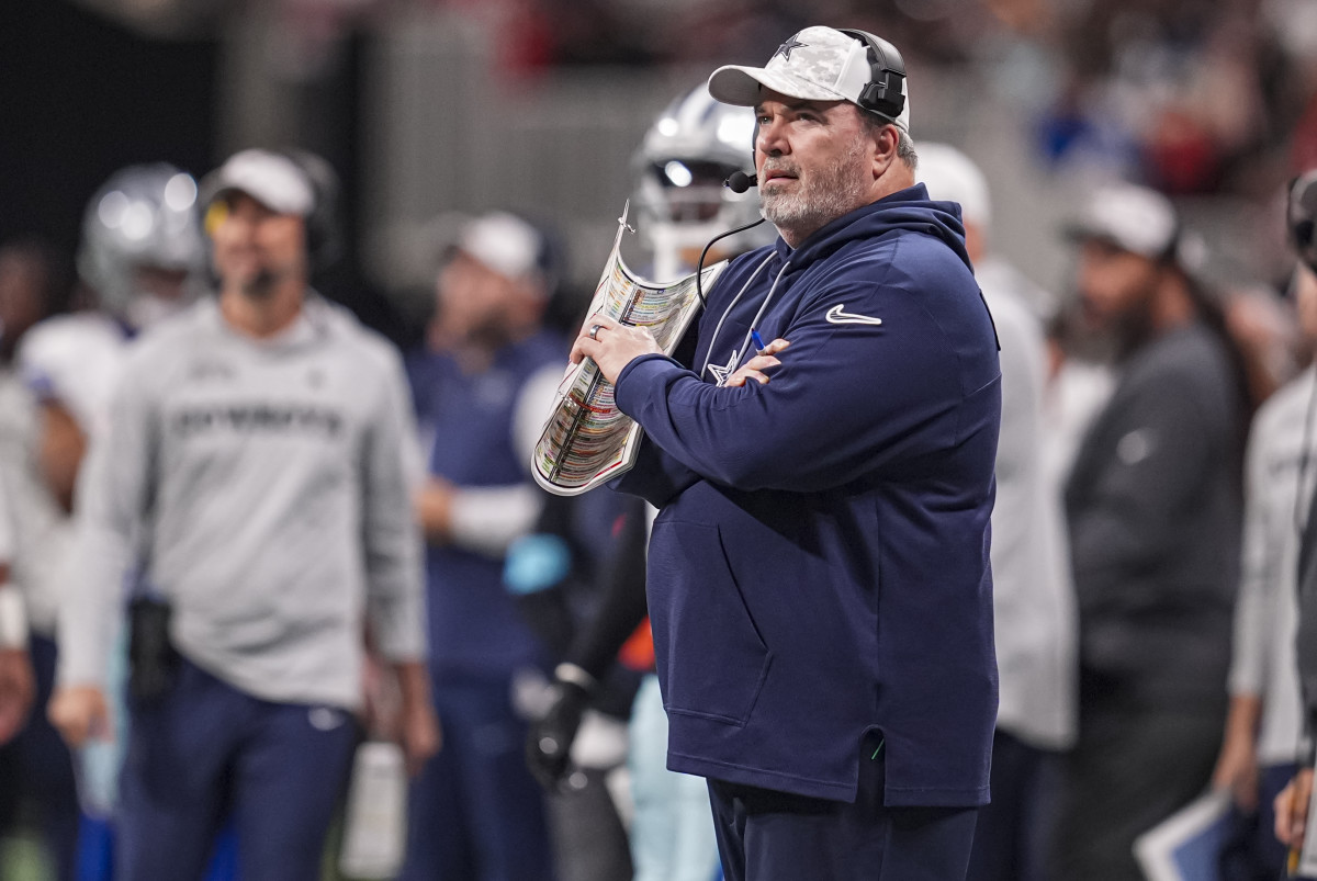 Dallas Cowboys head coach Mike McCarthy during a game against the Atlanta Falcons.