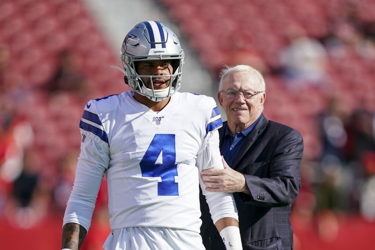 Dallas Cowboys quarterback Dak Prescott and owner Jerry Jones