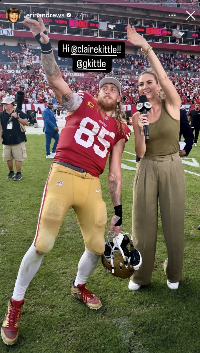 Erin Andrews and George Kittle