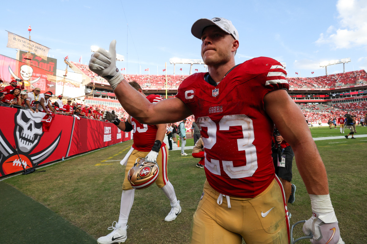 San Francisco 49ers running back Christian McCaffrey