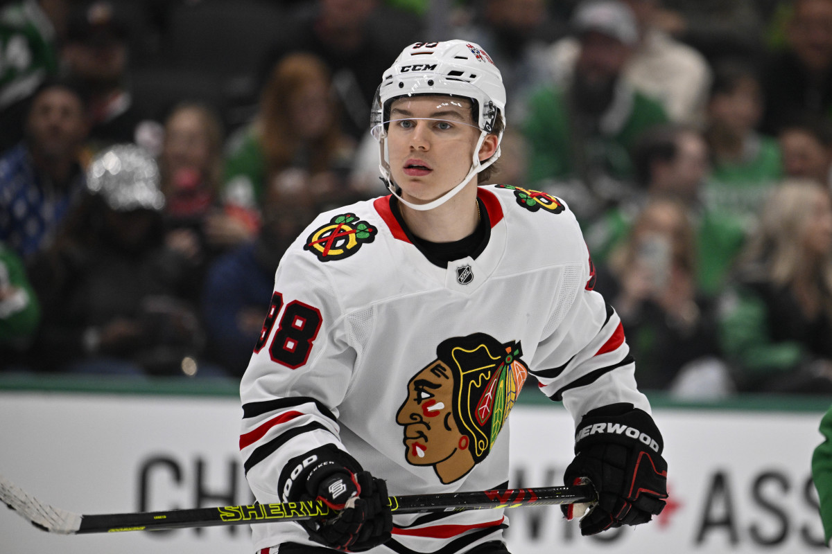 Blackhawks' Connor Bedard Drops Brutally Honest Take On His Game - Athlon  Sports