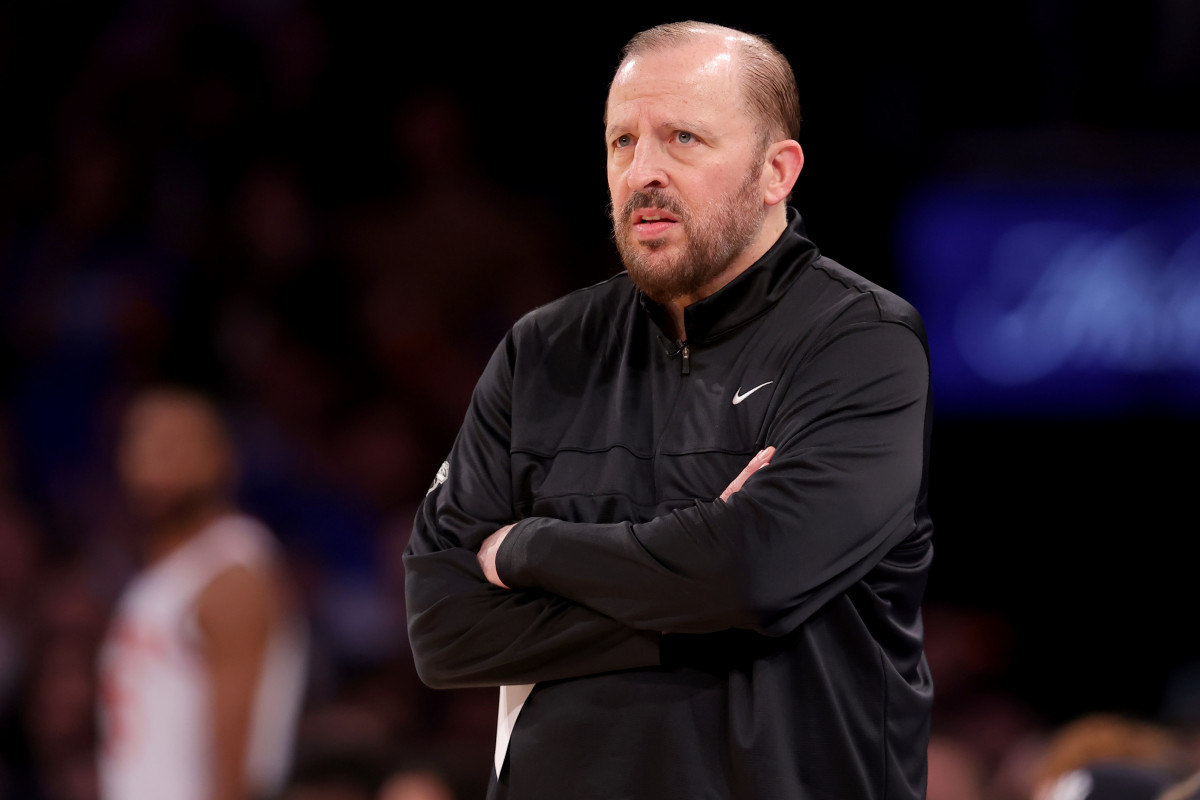 New York Knicks head coach Tom Thibodeau during an Oct. 25 game against the Indiana Pacers.