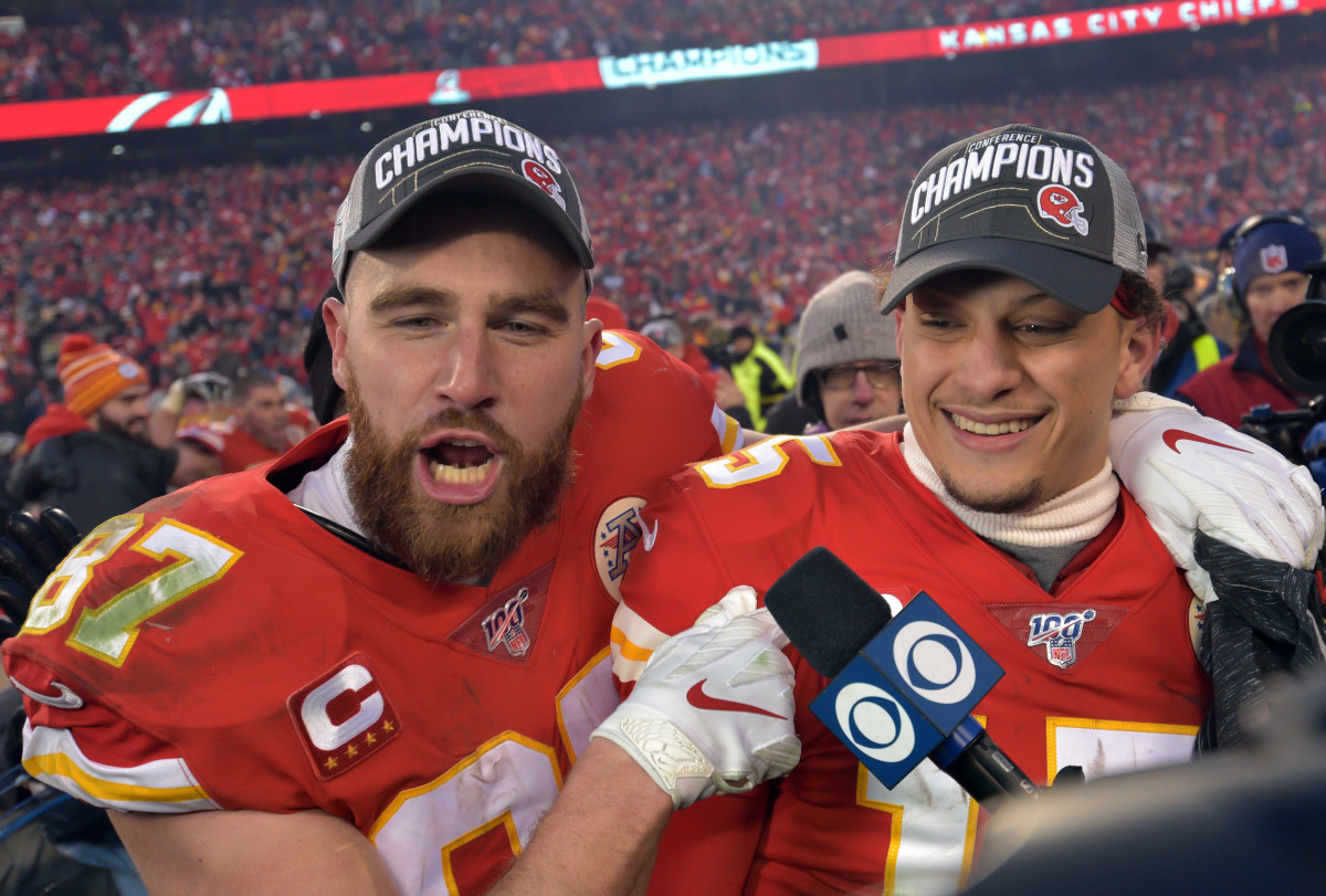 Travis Kelce and Patrick Mahomes