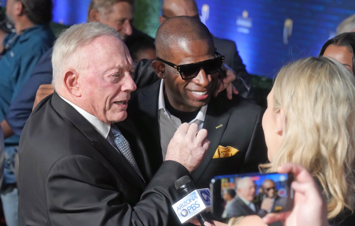 Jerry Jones and Deion Sanders