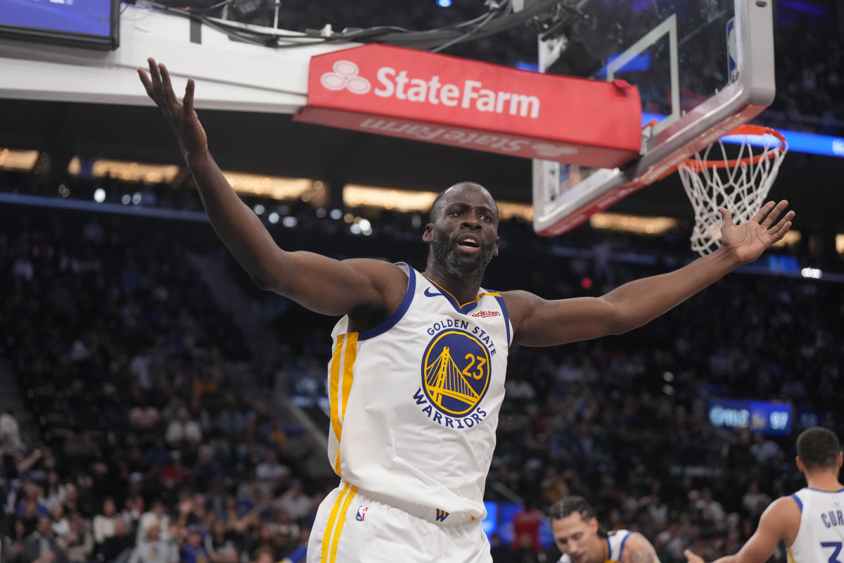 Draymond Green reacts during a game vs. the Los Angeles Clippers.