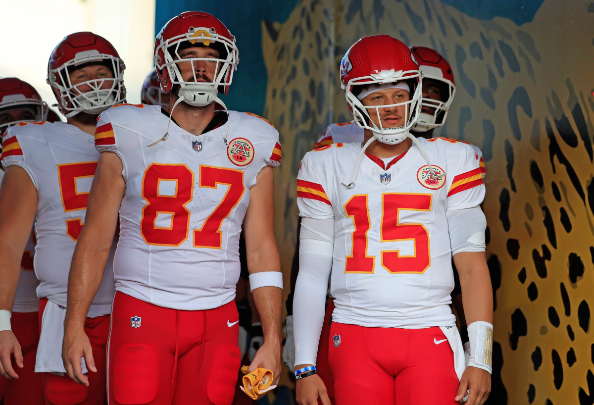 Travis Kelce and Patrick Mahomes