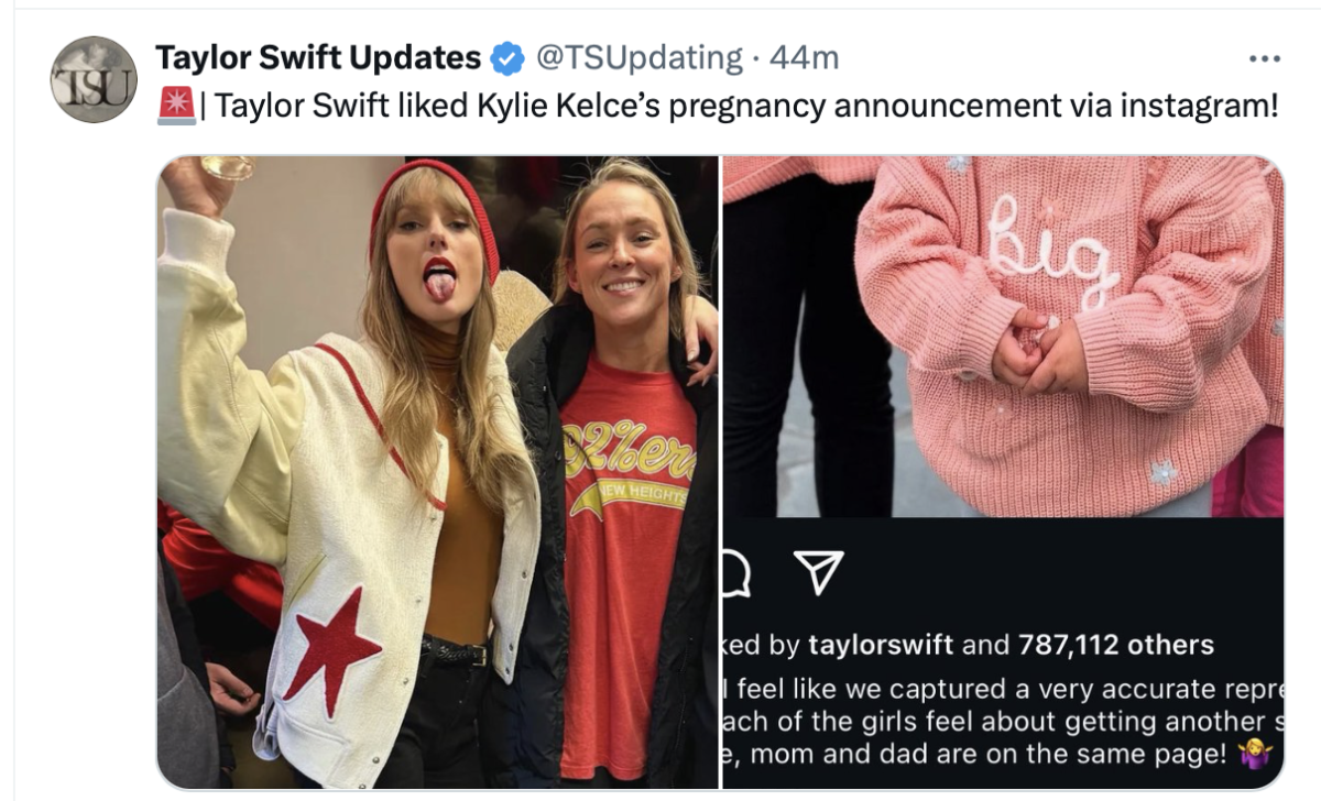 Taylor Swift Subtly Reacts to Kylie Kelce's Pregnancy Announcement - Athlon Sports