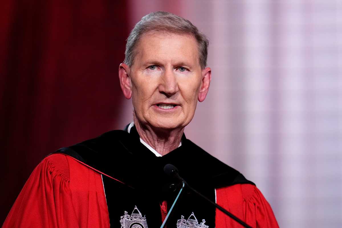 Ohio State President Ted Carter speaks during his investiture ceremony at the Greater Columbus Convention Center on Friday, Nov. 8, 2024.  