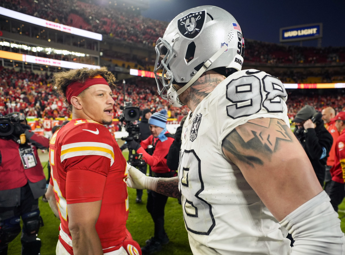 Patrick Mahomes and Maxx Crosby.