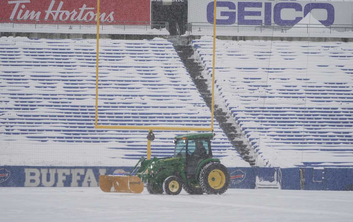 Snow removal at Highmark Stadium.