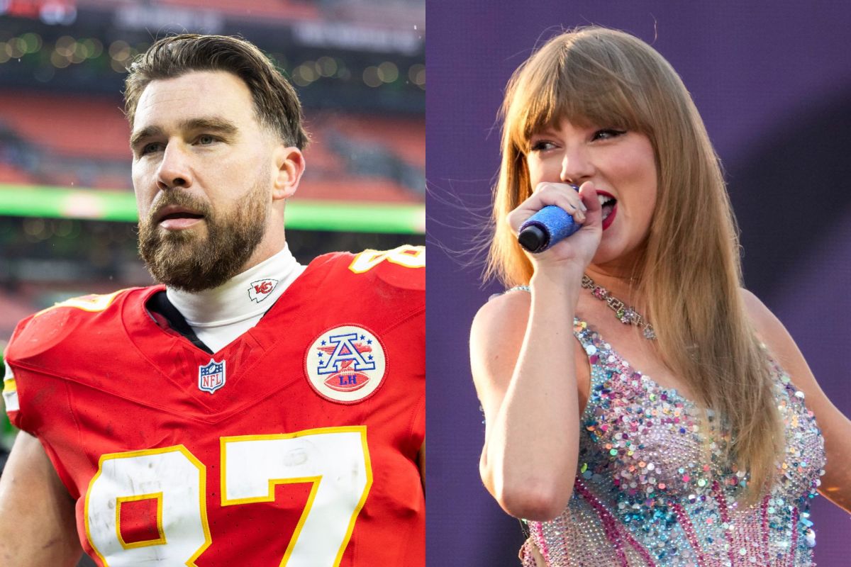 Kansas City Chiefs tight end Travis Kelce and his girlfriend, Taylor Swift.