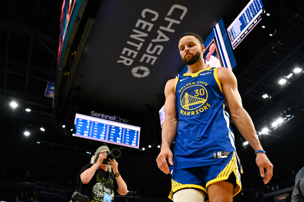 Dec 23, 2024; San Francisco, California, USA; Golden State Warriors guard Stephen Curry (30) walks off the court after their loss to the Indiana Pacers at Chase Center. Mandatory Credit: Eakin Howard-Imagn Images