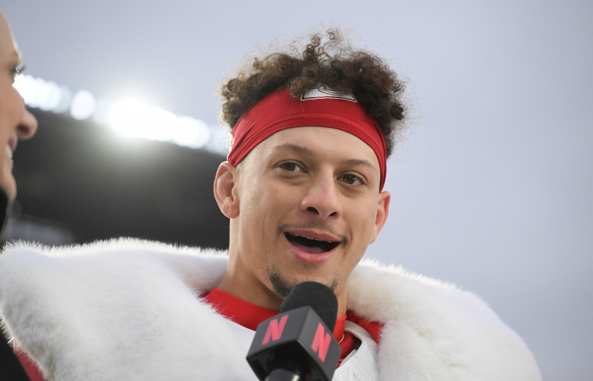 Chiefs quarterback Patrick Mahomes at Acrisure Stadium on Dec. 25, 2024.