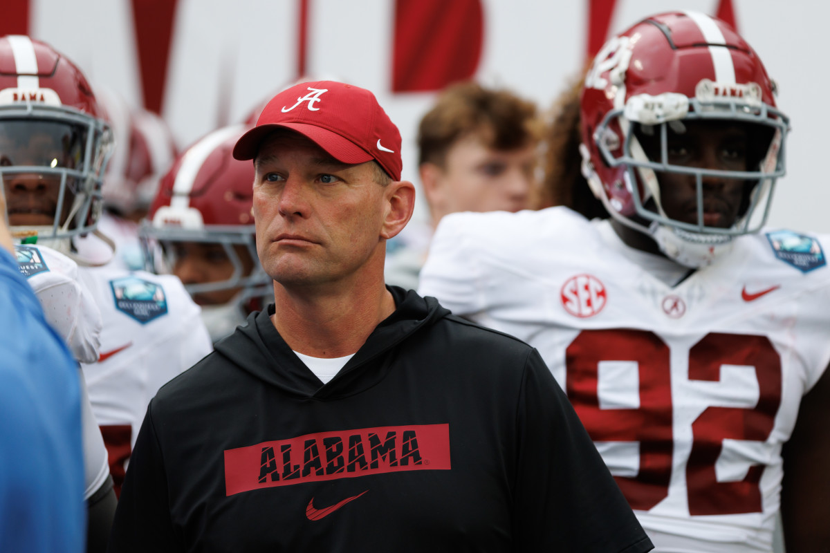 Alabama Crimson Tide head coach Kalen DeBoer.