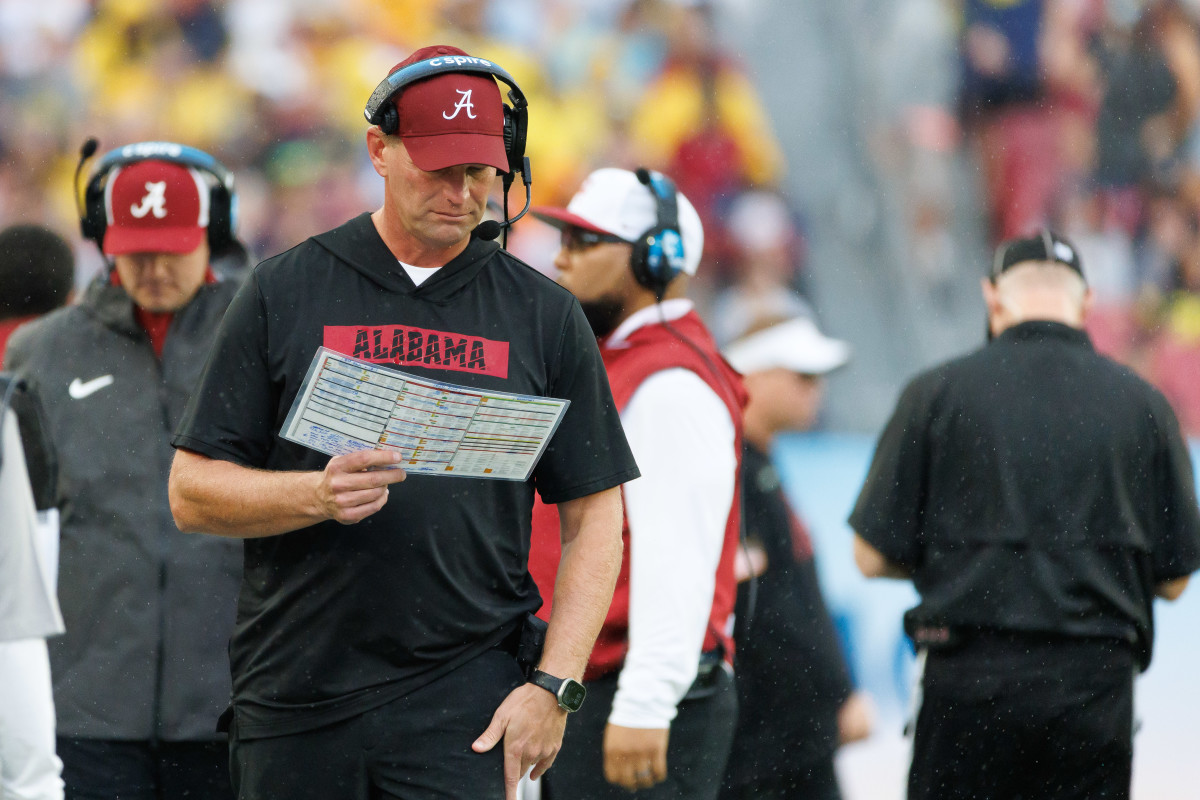 Alabama Crimson Tide head coach Kalen DeBoer