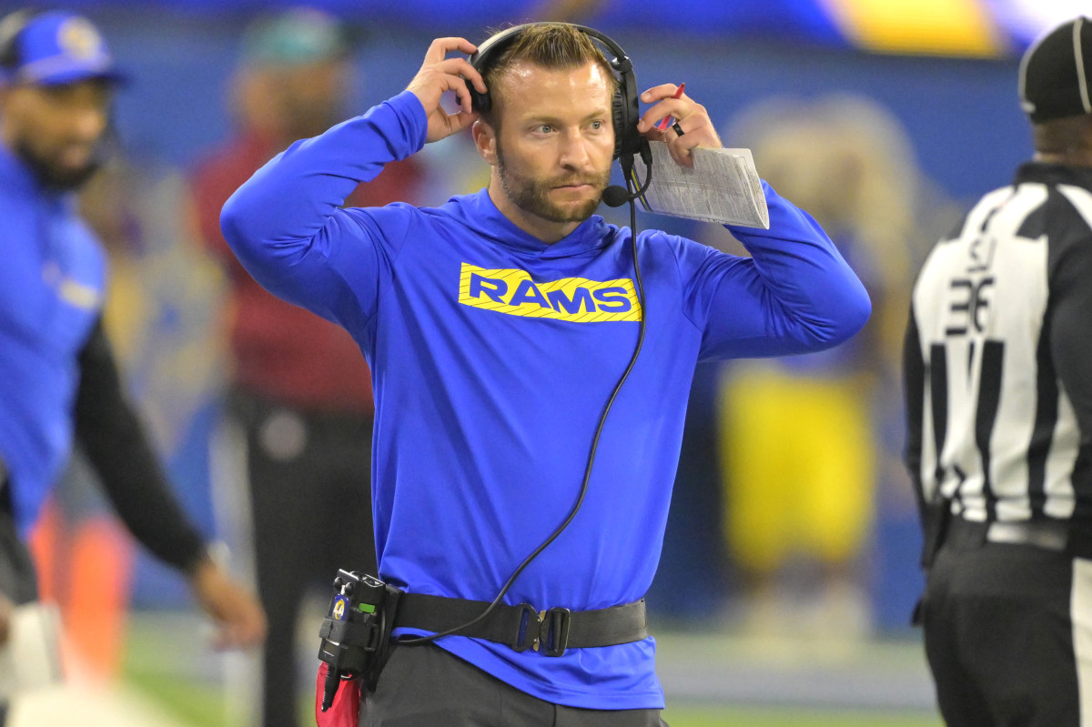 Rams coach Sean McVay vs. the Cardinals on Dec. 28.