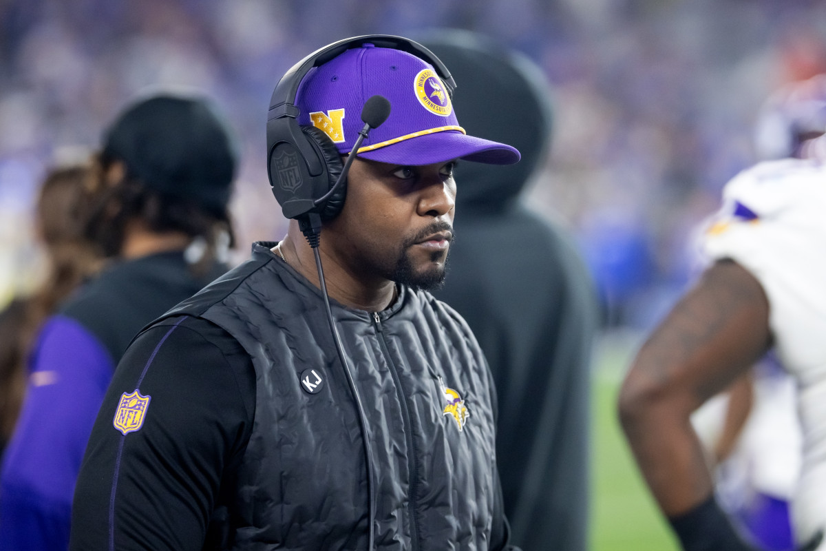 Minnesota Vikings defensive coordinator Brian Flores