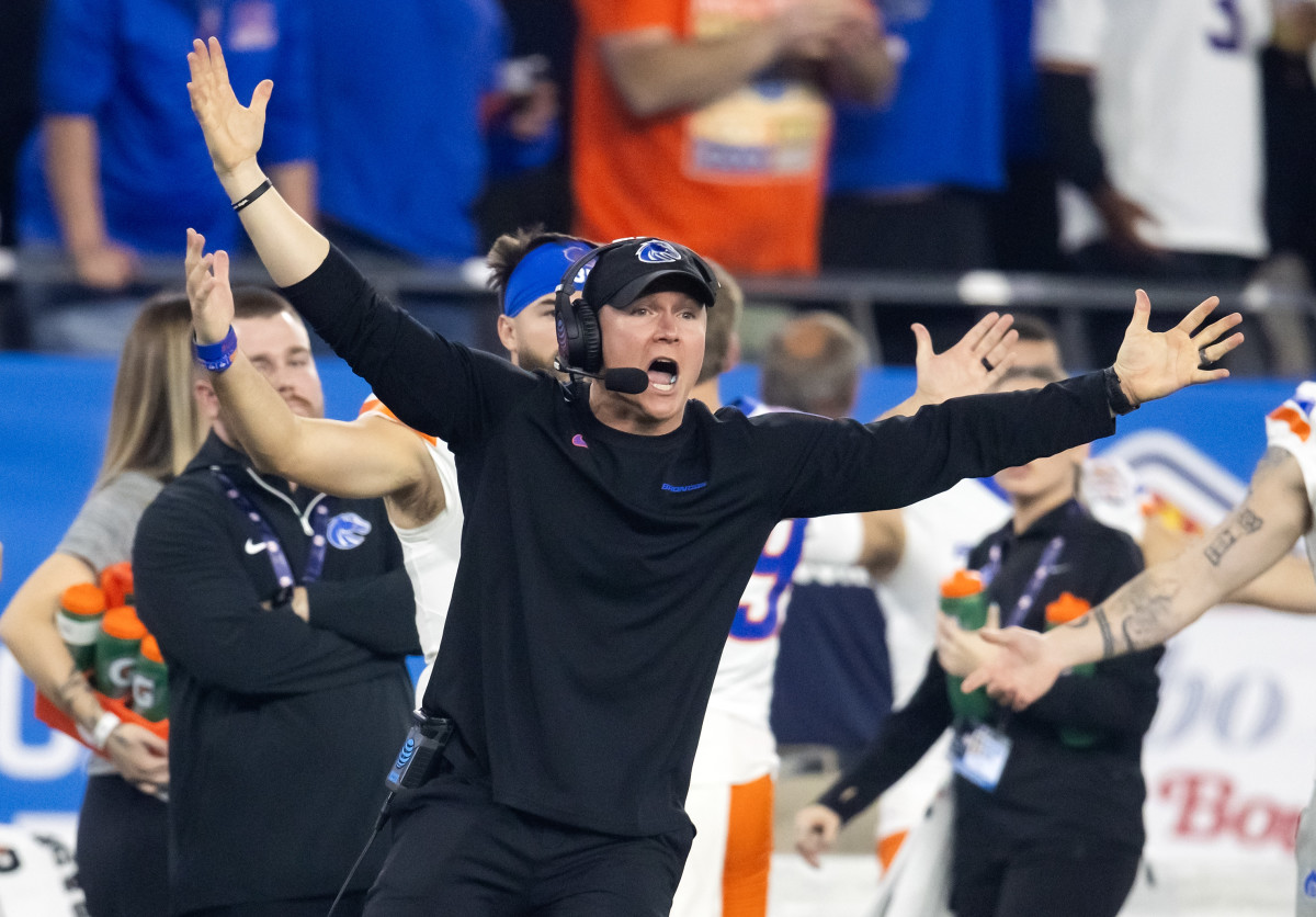 Boise State Broncos head coach Spencer Danielson