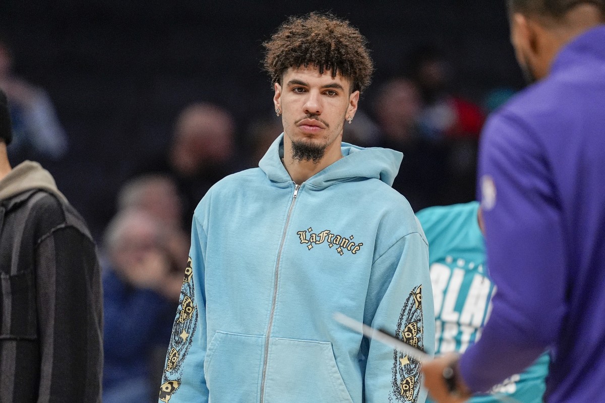 Charlotte Hornets guard LaMelo Ball (1).