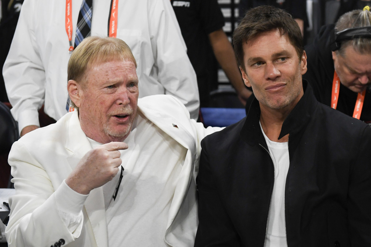 Las Vegas Raiders owner Mark Davis and minority owner Tom Brady.