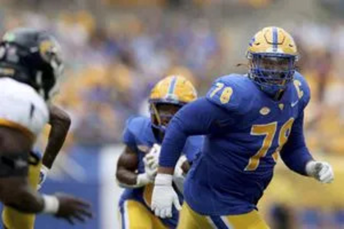 Pitt Panthers offensive lineman Branson Taylor (78). Credit: Yahoo Sports