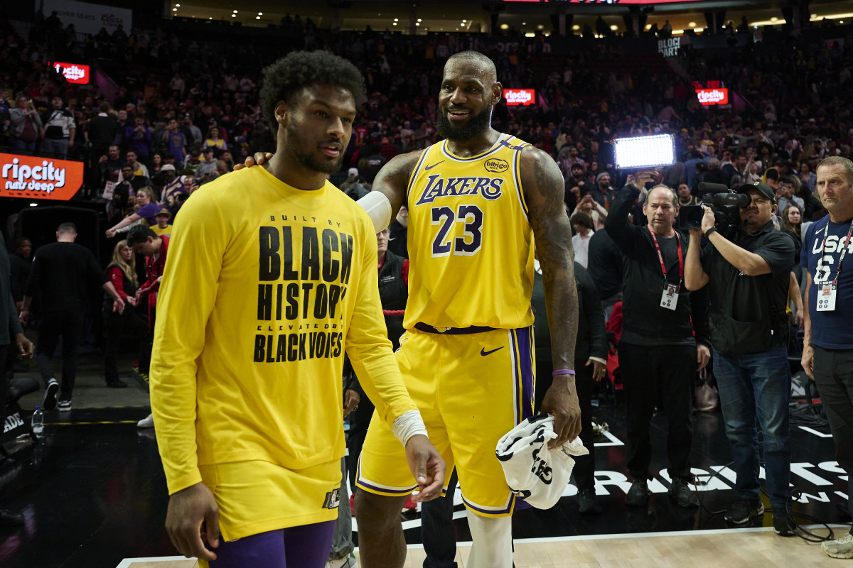 Lakers' Bronny James Reacts To LeBron Rumors As Spurs And Mavs Join Speculation Game - Athlon Sports